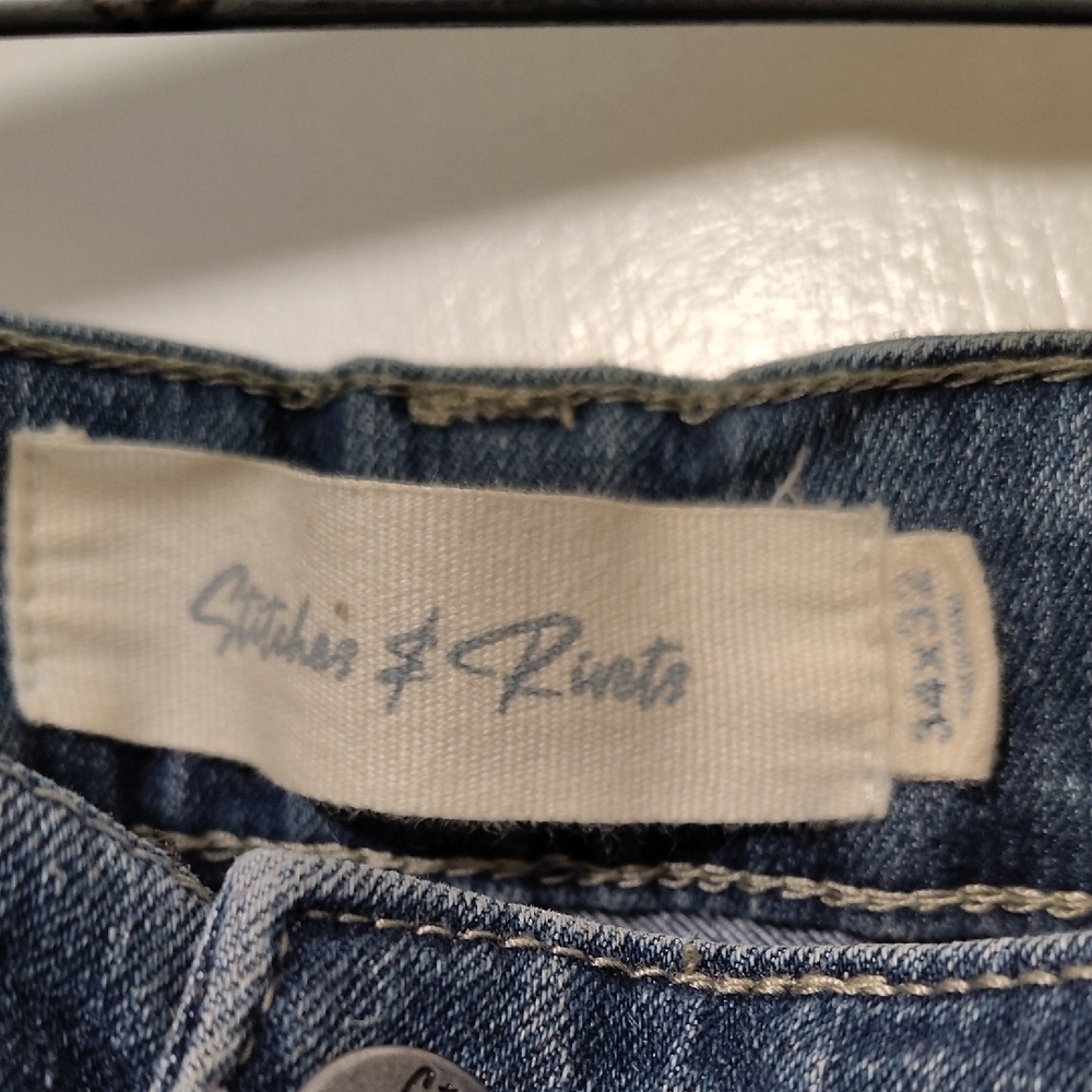 Stitches women's Faded Blue Slim Jeans with pockets - Picture 8 of 8